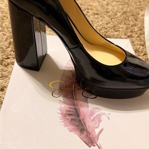 NEW Jessica Simpson Glossy Black Heels NEVER USED